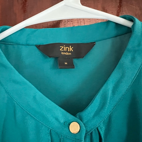 Zink London Turquoise Sleeveless Blouse - Picture 2 of 4